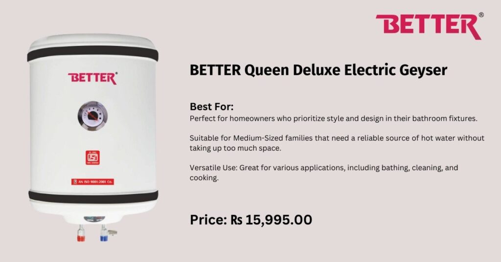  Best Electric geyser in Nepal (New Updated)  - Top 7 Picks: TheBetterAppliances: BetterHomeAppliances.com: BETTER Queen Deluxe Electric Geyser 